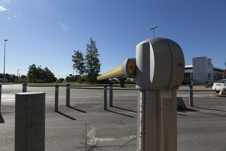 A road barrier on a public place