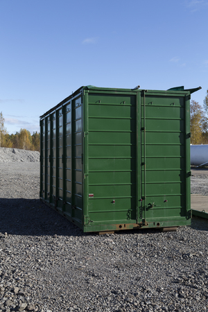 A container for transporting things on a lorryの写真素材