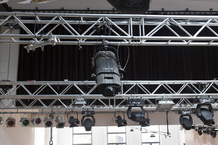 A piece of equipment in a studio, light devices, filters