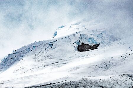 Antisana volcano glacierの写真素材