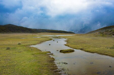 Cotopaxi volcano streamの写真素材