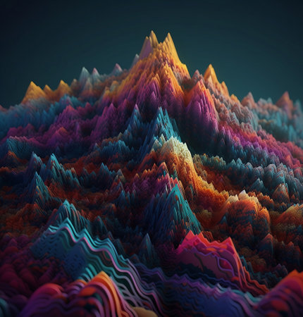 3D rendering of abstract fractal background for creative design, art and entertainmentの素材