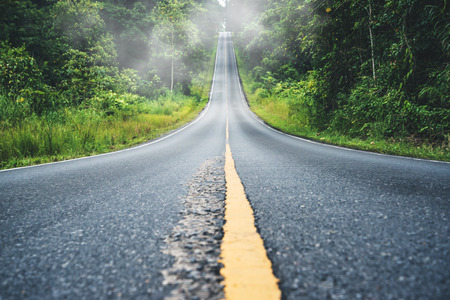 Landscape road paved road Rural Roadside View Mountain View. Road transport roadの写真素材