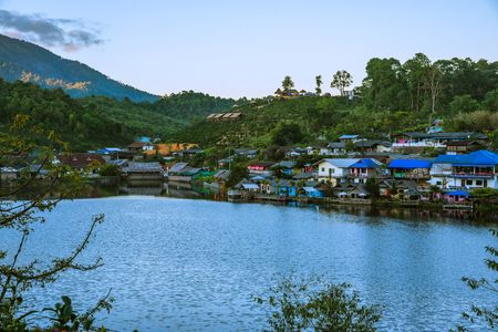 Nature tourism on the mountain; Chinese village. at Ban Rak Thai village Mae Hong Son; in Thailand.のeditorial素材
