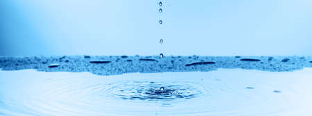 water splash collection on blue background
