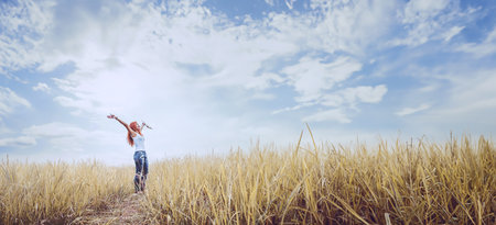 Women write notes Nature trails, mountains, forests. Writer. Asian womenの写真素材