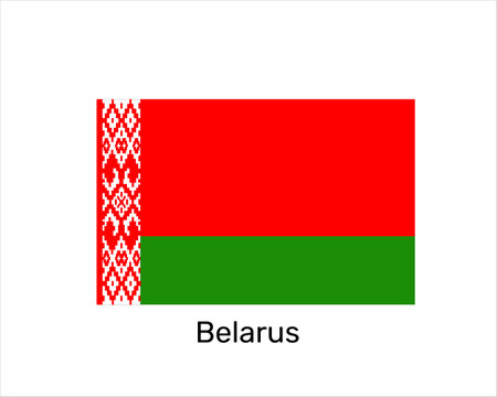Flag of Belarus. national symbol. Belarus flag symbol. Vector illustration isolated on white backgroundのイラスト素材