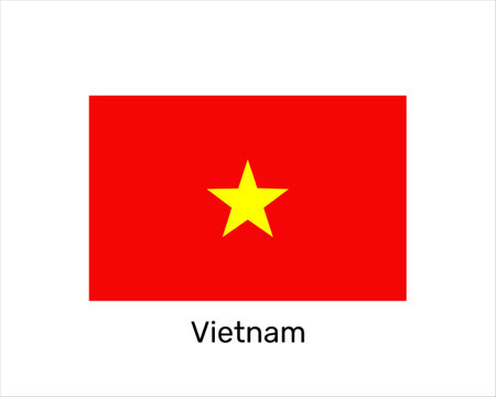 Flag of Vietnam. national symbol. Vietnam flag symbol. Vector illustration isolated on white backgroundのイラスト素材
