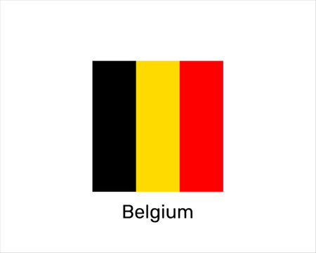 Flag of Belgium. national symbol. Belgium flag symbol. Vector illustration isolated on white backgroundのイラスト素材