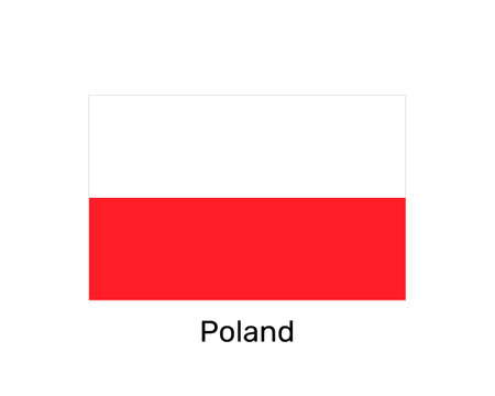 Flag of Poland. national symbol. Poland flag symbol. Vector illustration isolated on white backgroundのイラスト素材