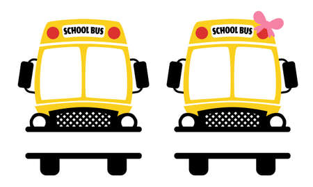 School Bus Driver Monogram vector, Baby Boy and Girl