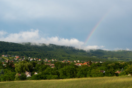 View of Pilisszentkereszt in Hungaryの写真素材