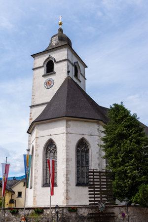 Church in St. Wolfgang, Austriaの写真素材