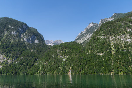 Lake Konigssee in summer, Germanyの写真素材