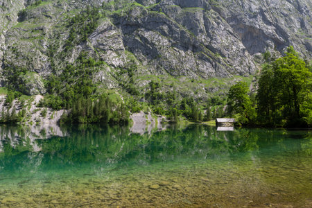 Lake Konigssee in summer, Germanyの写真素材
