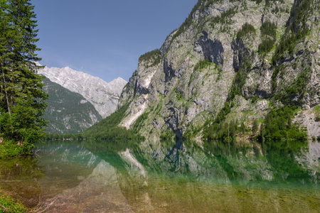 Lake Konigssee in summer, Germanyの写真素材