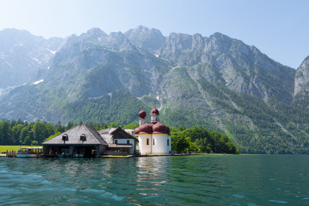 Lake Konigssee in summer, Germanyの写真素材