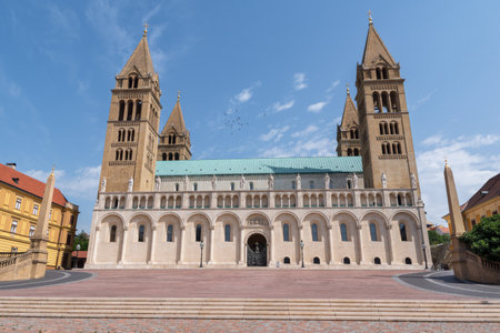 Sts. Peter and Pauls Cathedral Basilica in Pecsの写真素材