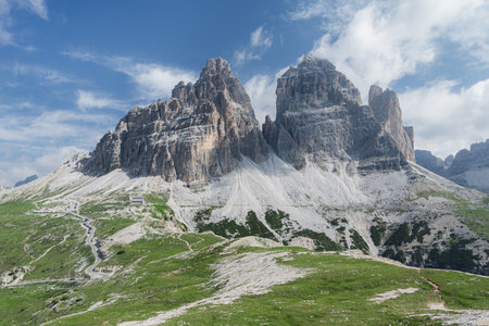 Three Peaks of Lavaredo, Dolomites, Italyの写真素材