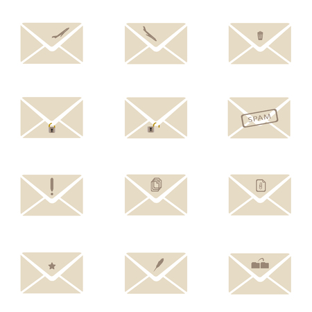 mail envelope iconのイラスト素材