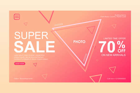 Banner template for promotion content