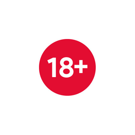 18 plus icon. Adults content icon. Flat design style eps 10のイラスト素材