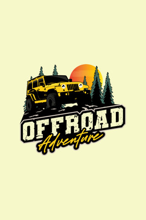 Off road car racing vector logo, off-road vehicle, off-road vehicle, off-road vehicle, off-road vehicle, off-road vehicle.のイラスト素材