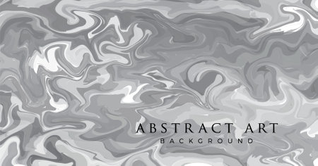Gray and white abstract background. Liquid marble pattern. Vector illustration.のイラスト素材