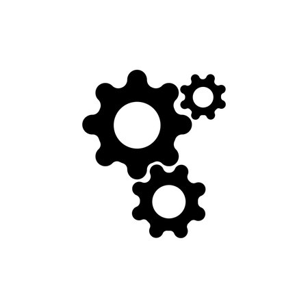 Gear icon. Cogwheel gear mechanism symbol. Cogwheel sign.のイラスト素材