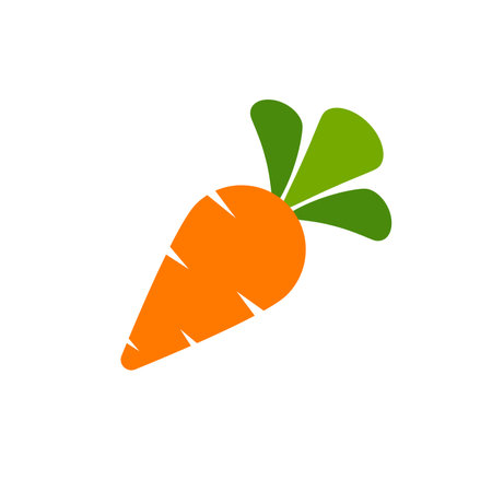 Carrot icon vector isolated on white background for your web and mobile app design, Carrot logo conceptのイラスト素材
