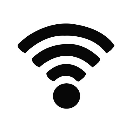 Wireless and wifi icon or sign for remote internet access.のイラスト素材