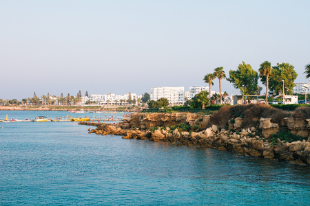 the view of sea shore of  Protaras, Cyprusの写真素材