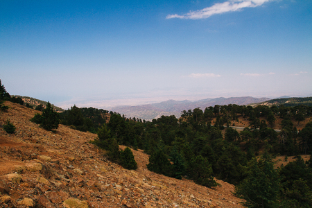 Troodos mountain landscape, Cyprusの写真素材