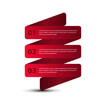 Vector Red Web Ribbons Bannerのイラスト素材