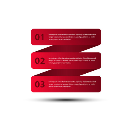 Red Web Ribbons Bannerのイラスト素材