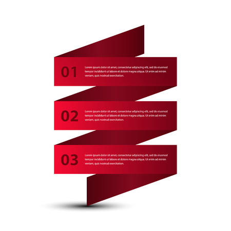 Red Web Ribbons Bannerのイラスト素材