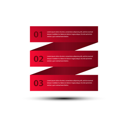 Vector Red Web Ribbons Bannerのイラスト素材