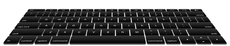 Laptop black keyboard. Mock up. Vector.のイラスト素材
