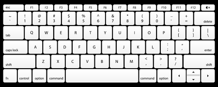 Laptop black keyboard. Mock up. Vector.のイラスト素材