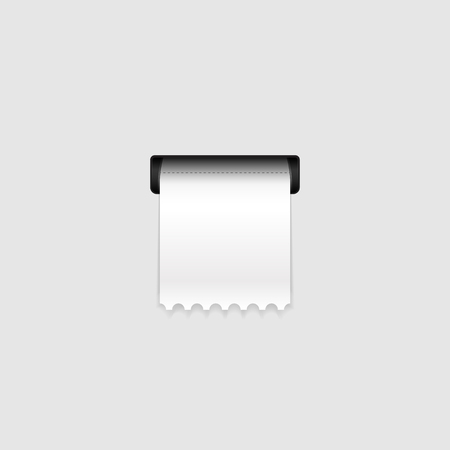 Ticket Sales receipt. The printed receipt. Bill atm template. Vectorのイラスト素材