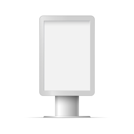 Vertical blank template outdoor light box illustration.のイラスト素材
