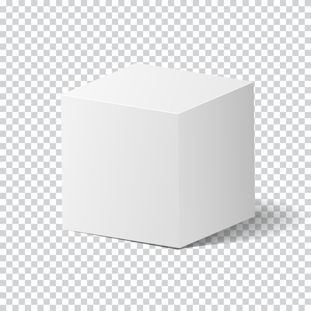 3D Blank box isolated on transparent background. Vector illustrationのイラスト素材