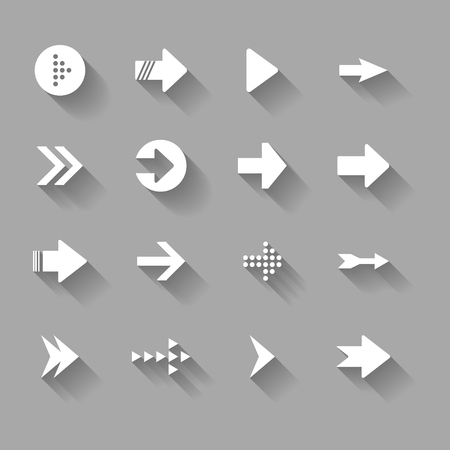 Different Arrow Shape Icons Collectionのイラスト素材