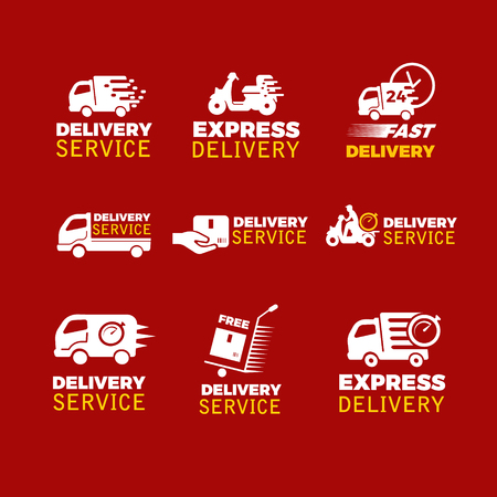 Icons set shipping and delivery. Vector illustrationのイラスト素材