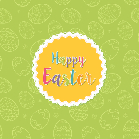 Happy Easter. Greeting card trendy design. Invitation template Vector illustration for you poster or flyer.のイラスト素材