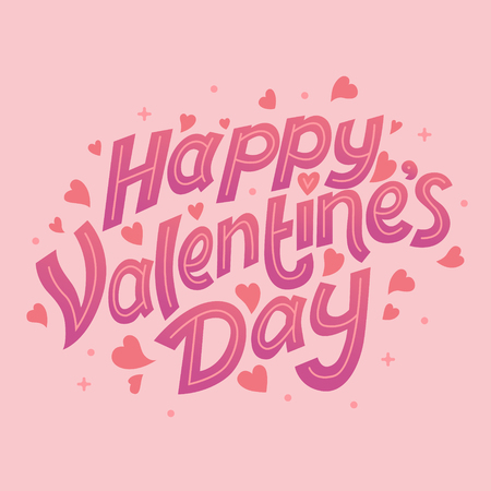 Happy Valentines Day Vector illustration.のイラスト素材
