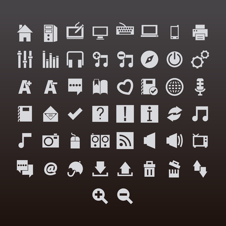 Web icon set various symbol vectorのイラスト素材