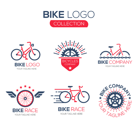 Set logo Bicycle Vectorのイラスト素材