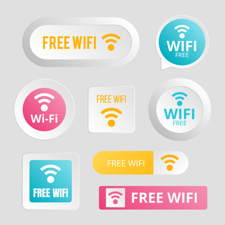 Set of four wifi icons for business or commercial use.のイラスト素材