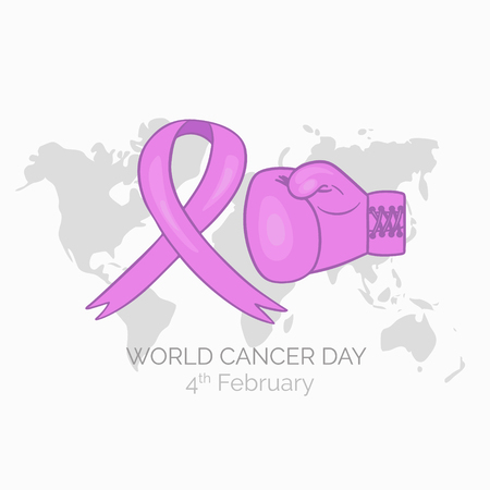 World Cancer Day concept. Vector Illustrationのイラスト素材